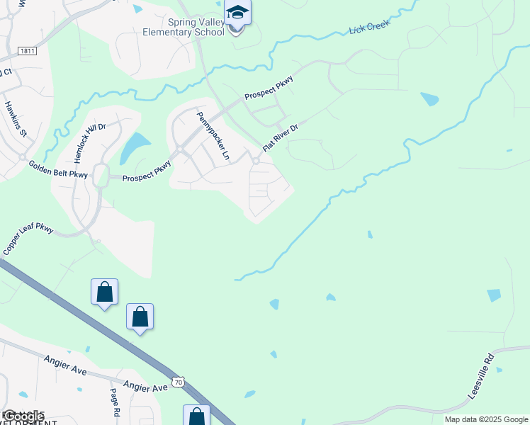 map of restaurants, bars, coffee shops, grocery stores, and more near 113 Cross Blossom Road in Durham