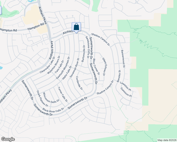 map of restaurants, bars, coffee shops, grocery stores, and more near 2175 Sandstone Cliffs Drive in Henderson