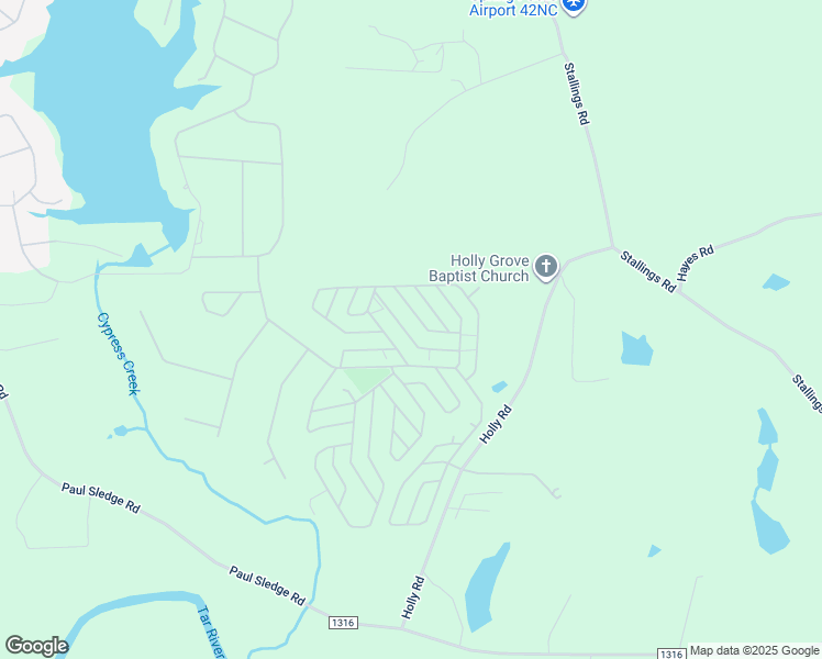 map of restaurants, bars, coffee shops, grocery stores, and more near 123 Catoose Drive in Louisburg