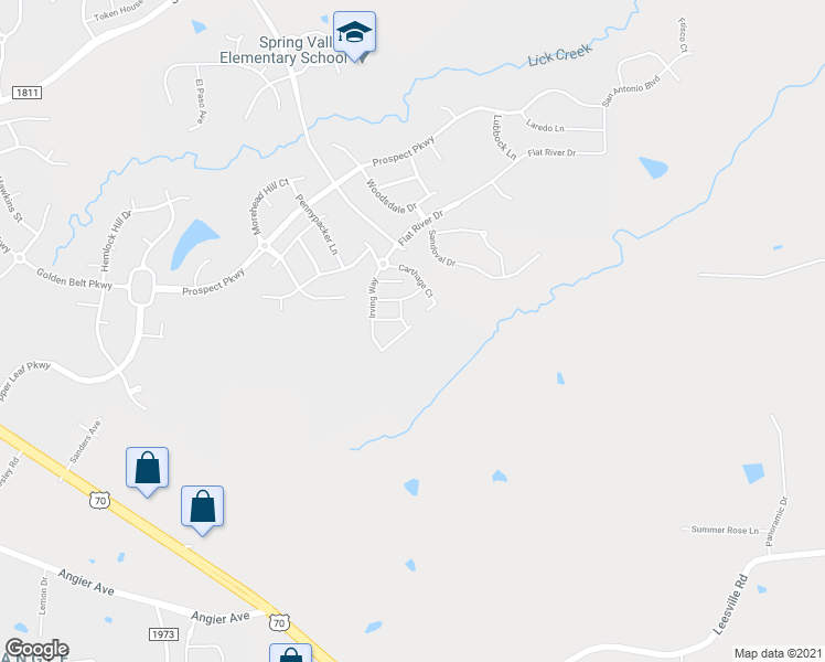 map of restaurants, bars, coffee shops, grocery stores, and more near 113 Cross Blossom Road in Durham