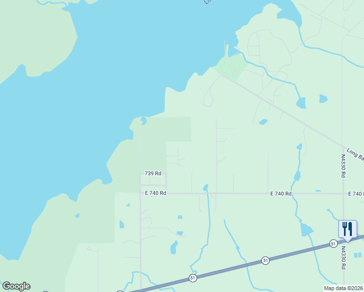 map of restaurants, bars, coffee shops, grocery stores, and more near 32188 East 738 Road in Wagoner