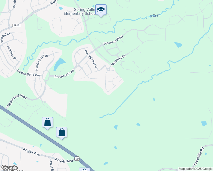 map of restaurants, bars, coffee shops, grocery stores, and more near 419 Irving Way in Durham