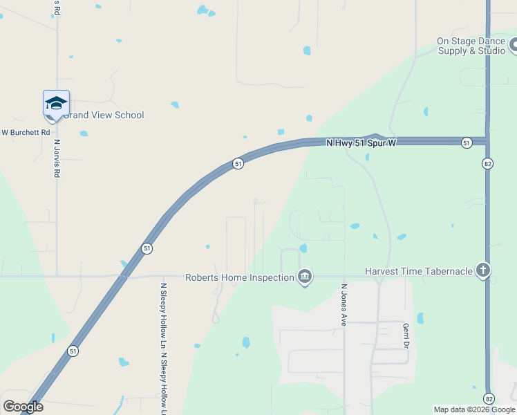 map of restaurants, bars, coffee shops, grocery stores, and more near 2131 North Sunset Strip in Tahlequah