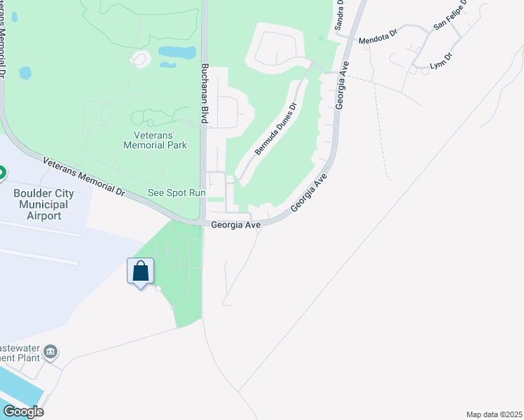 map of restaurants, bars, coffee shops, grocery stores, and more near 1648 Riviera Court in Boulder City