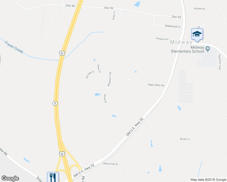 map of restaurants, bars, coffee shops, grocery stores, and more near 215 Midbrook Run in Lexington