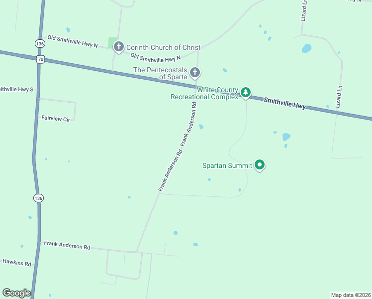 map of restaurants, bars, coffee shops, grocery stores, and more near 399 Frank Anderson Road in Sparta