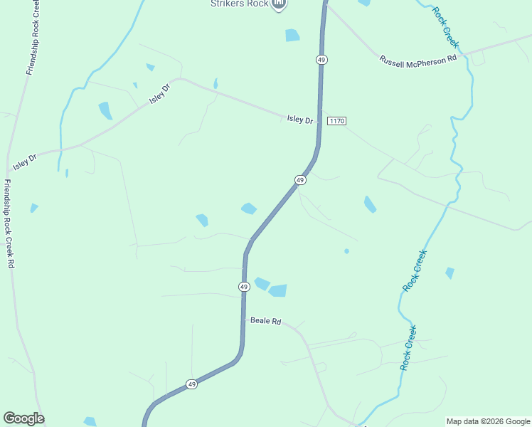 map of restaurants, bars, coffee shops, grocery stores, and more near 7128 North Carolina 49 in Snow Camp