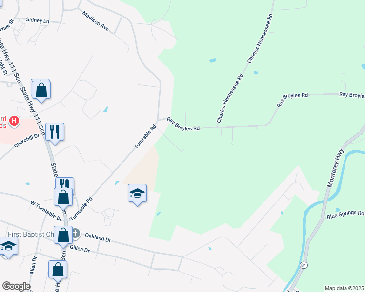map of restaurants, bars, coffee shops, grocery stores, and more near 279 Oak Forest Lane in Sparta