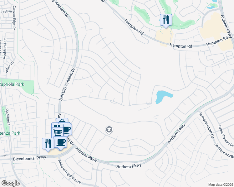 map of restaurants, bars, coffee shops, grocery stores, and more near 2731 Goldcreek Street in Henderson