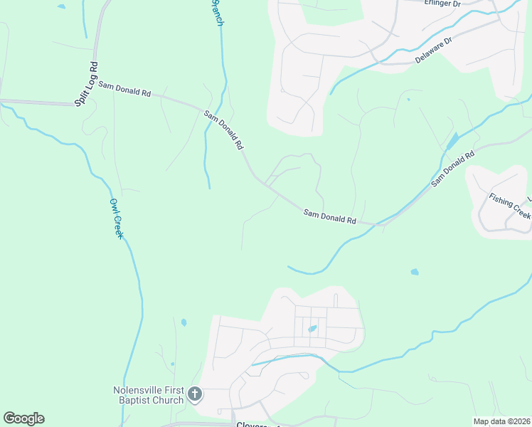 map of restaurants, bars, coffee shops, grocery stores, and more near 9824 Sam Donald Road in Nolensville