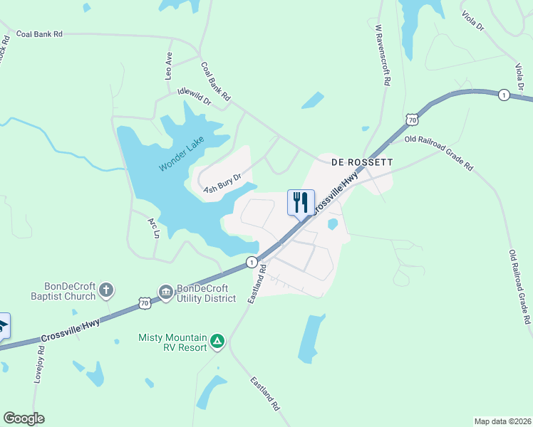map of restaurants, bars, coffee shops, grocery stores, and more near 209 Rich Loop in Sparta