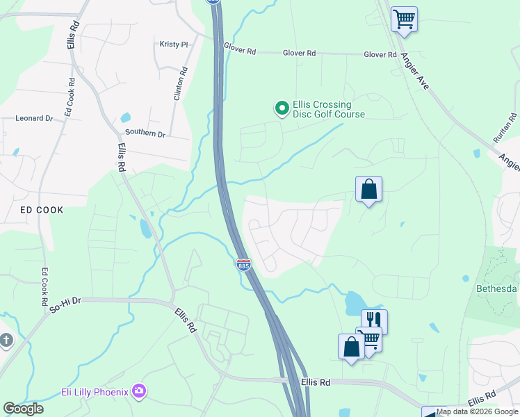 map of restaurants, bars, coffee shops, grocery stores, and more near 1005 Talbot Place in Durham