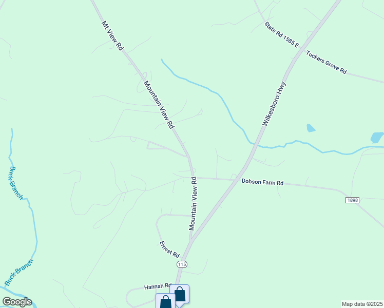 map of restaurants, bars, coffee shops, grocery stores, and more near 208 Mountain View Road in Statesville