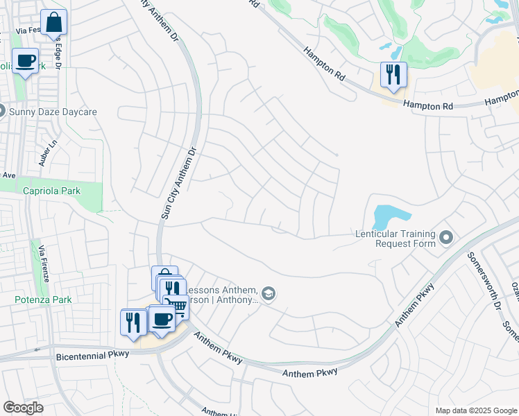 map of restaurants, bars, coffee shops, grocery stores, and more near 2177 Magnolia Pond Court in Henderson