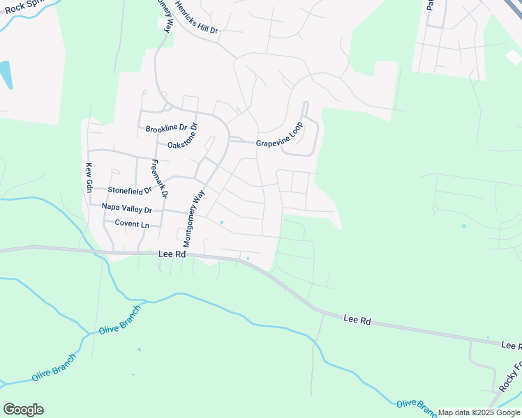 map of restaurants, bars, coffee shops, grocery stores, and more near 4222 Winslet Drive in Smyrna