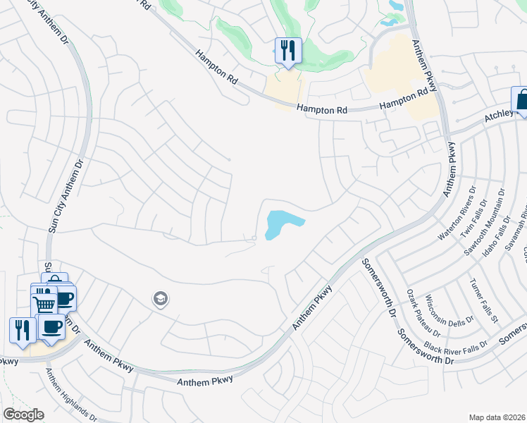 map of restaurants, bars, coffee shops, grocery stores, and more near 2725 Olivia Heights Avenue in Henderson