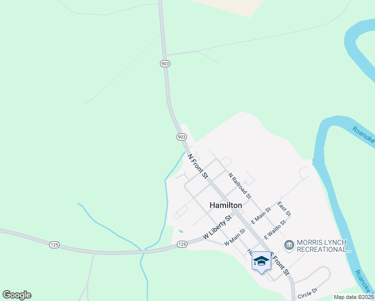 map of restaurants, bars, coffee shops, grocery stores, and more near North Carolina 903 in Martin County