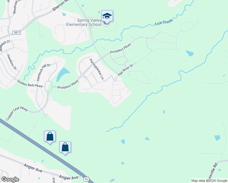 map of restaurants, bars, coffee shops, grocery stores, and more near 2204 Northern Durham Parkway in Durham