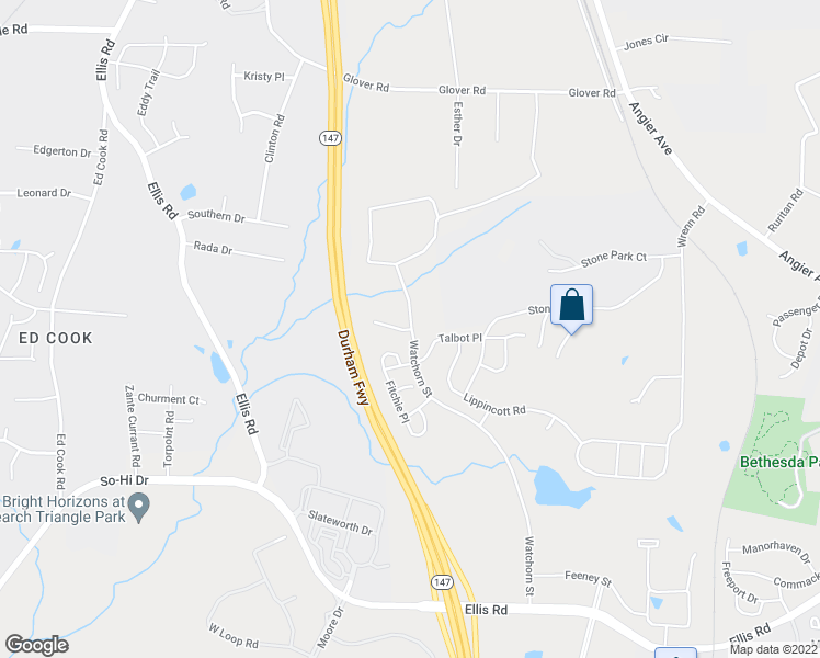 map of restaurants, bars, coffee shops, grocery stores, and more near 1017 Talbot Place in Durham