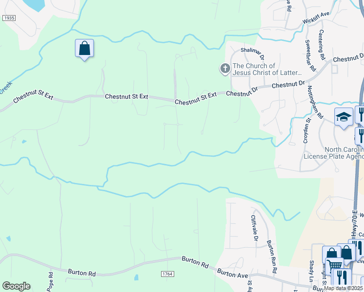 map of restaurants, bars, coffee shops, grocery stores, and more near 2248 Cambridge Oaks Drive in High Point