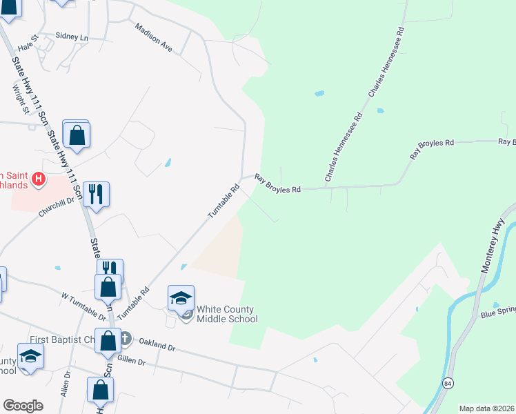 map of restaurants, bars, coffee shops, grocery stores, and more near 159 Oak Forest Lane in Sparta
