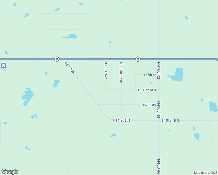 map of restaurants, bars, coffee shops, grocery stores, and more near 14721 330th East Avenue in Coweta