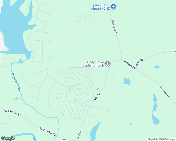 map of restaurants, bars, coffee shops, grocery stores, and more near 109 Poteau Drive in Spring Hope