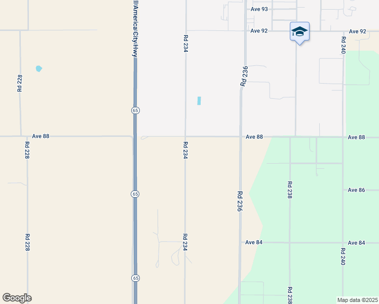 map of restaurants, bars, coffee shops, grocery stores, and more near 8754 Road 234 in Terra Bella