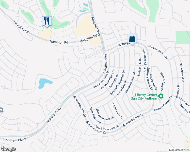 map of restaurants, bars, coffee shops, grocery stores, and more near 2182 Pennsbury Village Street in Henderson