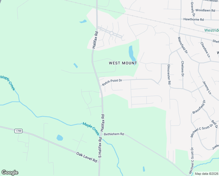 map of restaurants, bars, coffee shops, grocery stores, and more near 109 Ketch Point Court in Rocky Mount