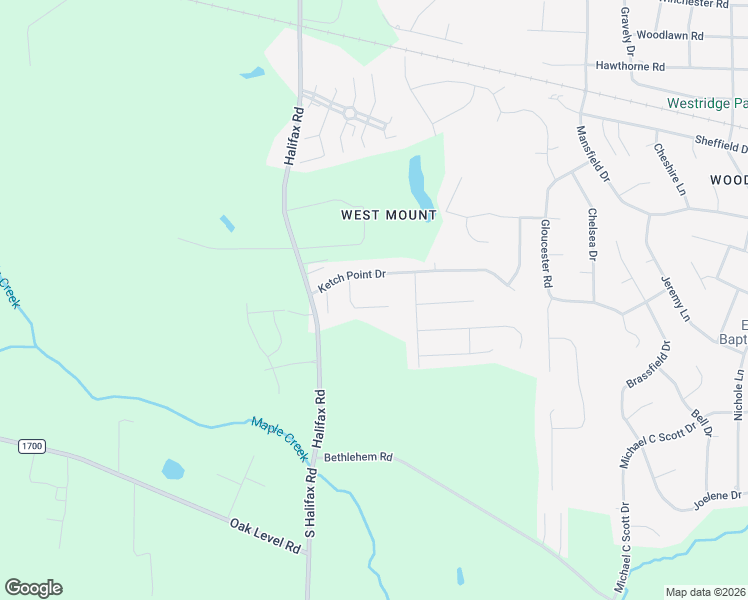 map of restaurants, bars, coffee shops, grocery stores, and more near 125 Ketch Point Court in Rocky Mount