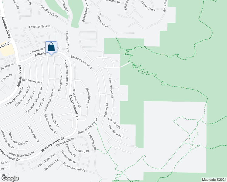 map of restaurants, bars, coffee shops, grocery stores, and more near 2188 Bannerwood Street in Henderson