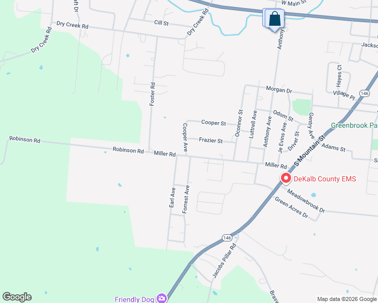 map of restaurants, bars, coffee shops, grocery stores, and more near 564 Miller Road in Smithville