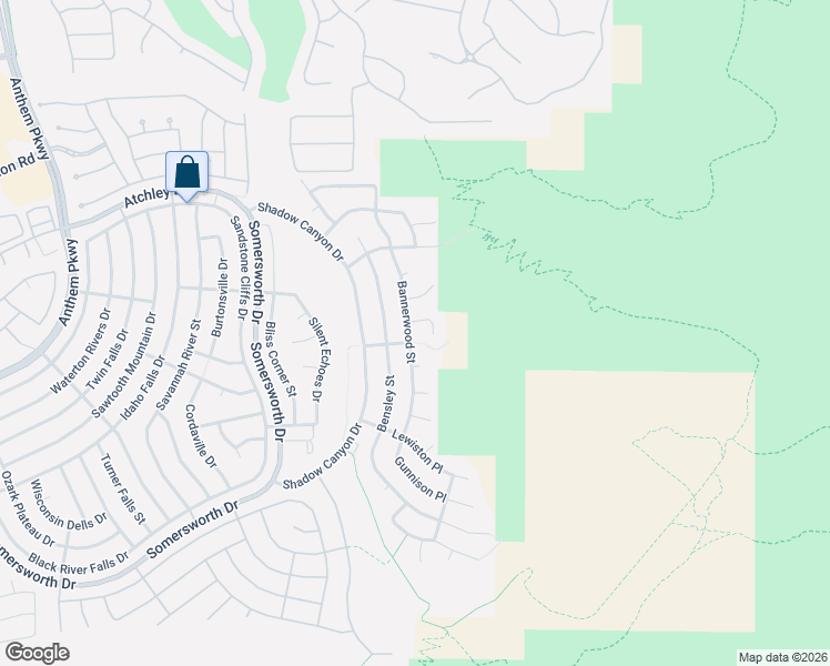 map of restaurants, bars, coffee shops, grocery stores, and more near 2188 Bannerwood Street in Henderson