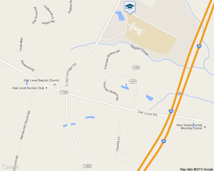 map of restaurants, bars, coffee shops, grocery stores, and more near 1585 Fountain Branch Road in Rocky Mount