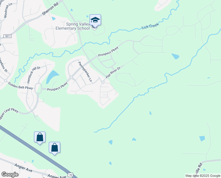 map of restaurants, bars, coffee shops, grocery stores, and more near 414 Timpson Avenue in Durham