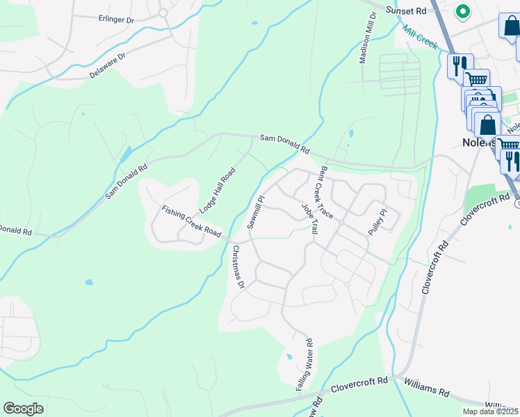 map of restaurants, bars, coffee shops, grocery stores, and more near 4876 Powder Springs Rd in Nolensville