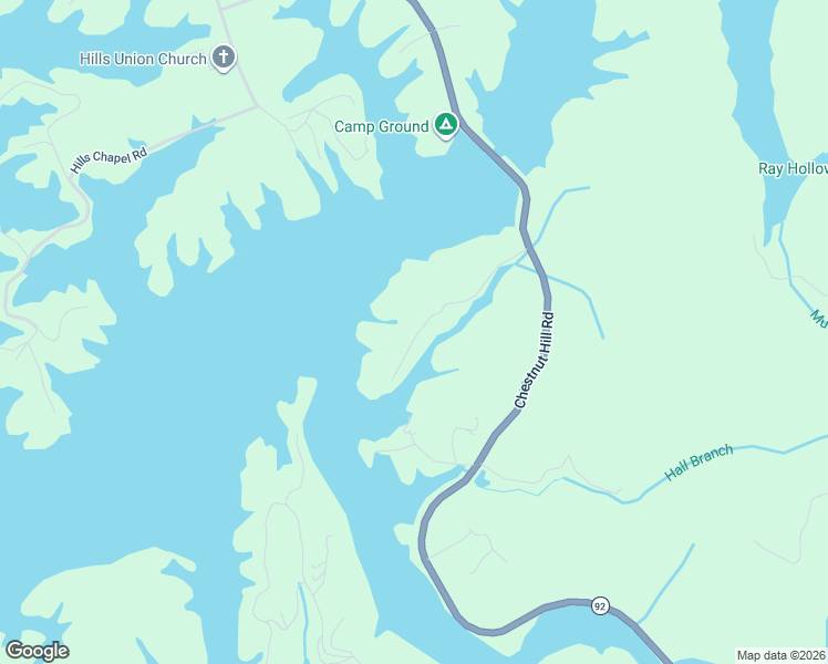 map of restaurants, bars, coffee shops, grocery stores, and more near 2667 Von Hill Road in Dandridge