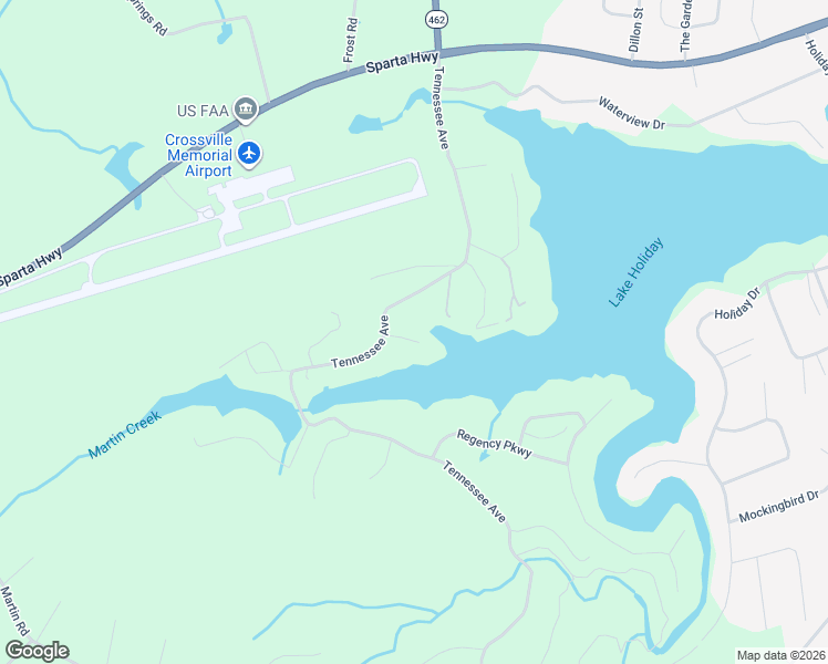 map of restaurants, bars, coffee shops, grocery stores, and more near 65 Saint James Point in Crossville