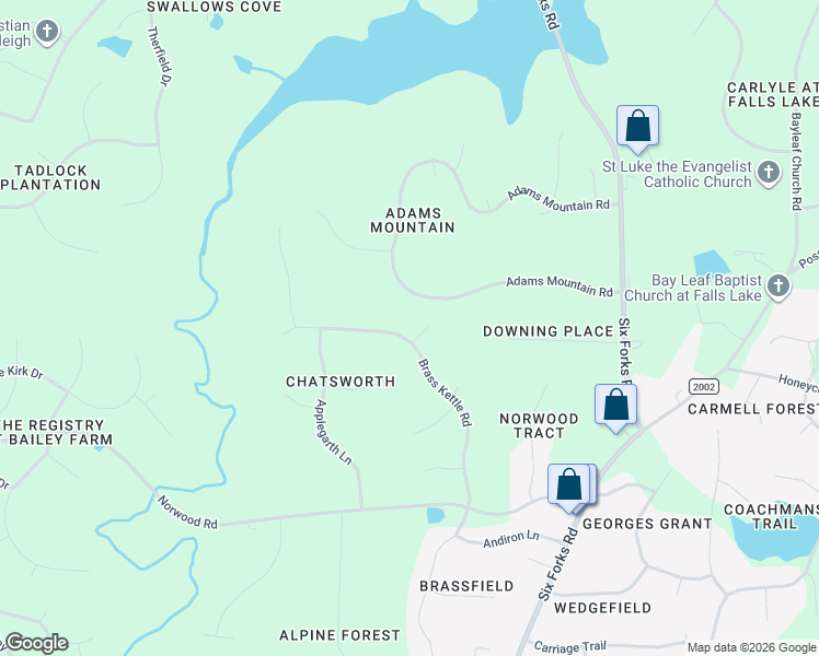 map of restaurants, bars, coffee shops, grocery stores, and more near 1012 Cross Clay Court in Raleigh