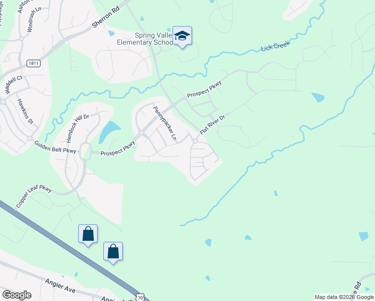 map of restaurants, bars, coffee shops, grocery stores, and more near 2204 Northern Durham Parkway in Durham