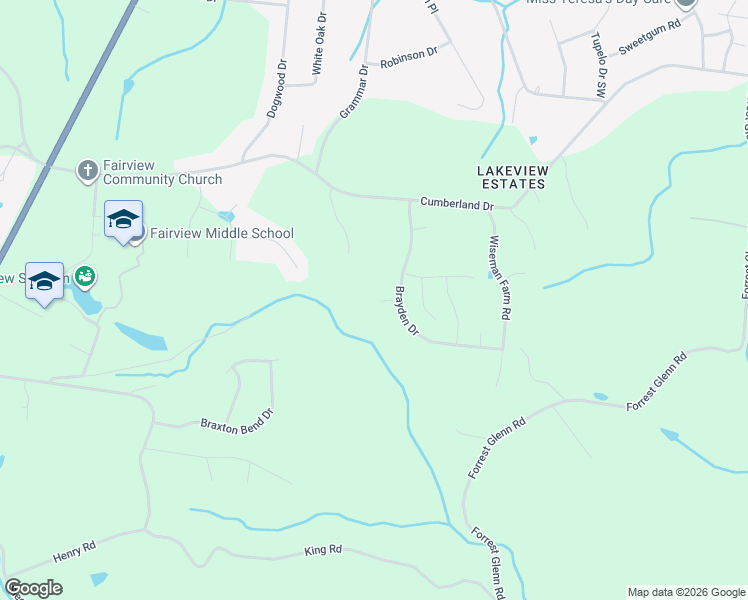 map of restaurants, bars, coffee shops, grocery stores, and more near 2006 Case Way in Fairview