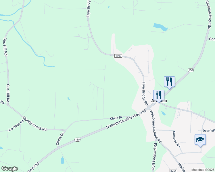 map of restaurants, bars, coffee shops, grocery stores, and more near 374 Henderson Drive in Clemmons