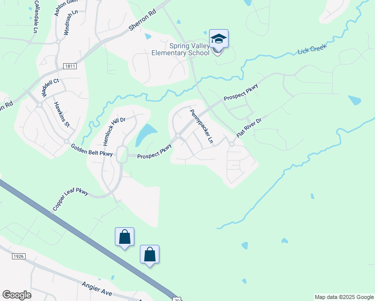 map of restaurants, bars, coffee shops, grocery stores, and more near 1906 Morehead Hill Court in Durham