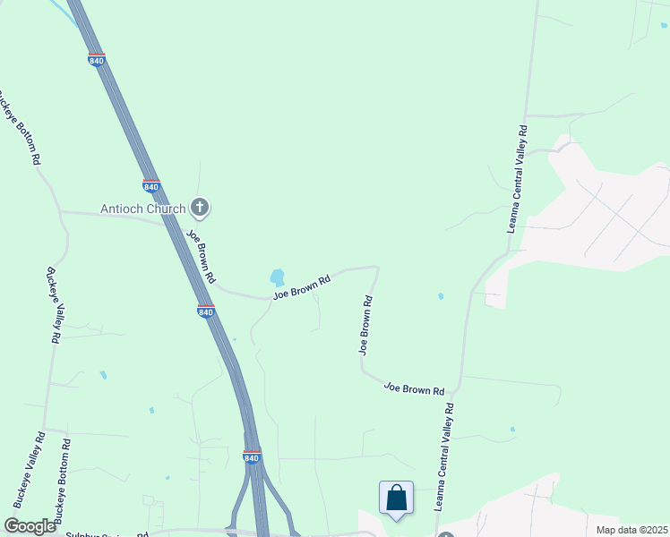 map of restaurants, bars, coffee shops, grocery stores, and more near 3581 Joe Brown Road in Murfreesboro