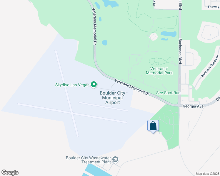 map of restaurants, bars, coffee shops, grocery stores, and more near 1265 Airport Rd in Boulder City