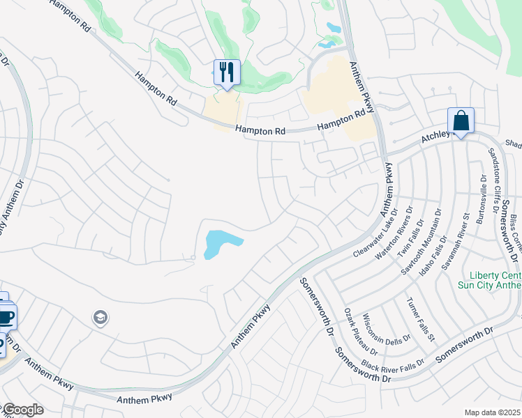 map of restaurants, bars, coffee shops, grocery stores, and more near 2111 Cotton Valley Street in Henderson