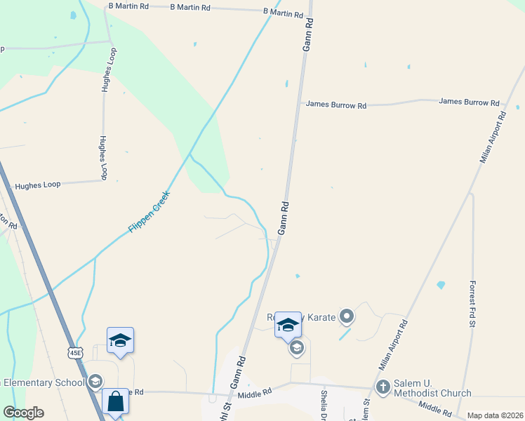 map of restaurants, bars, coffee shops, grocery stores, and more near 63 Gann Road in Milan