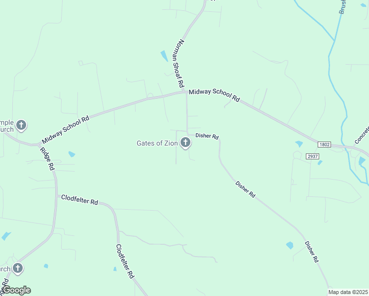 map of restaurants, bars, coffee shops, grocery stores, and more near 376 Thomas School Road in Winston-Salem