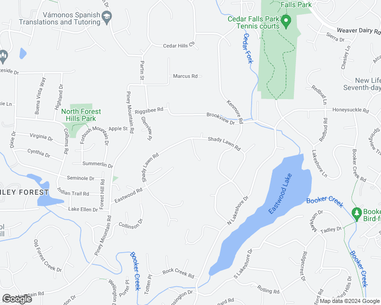map of restaurants, bars, coffee shops, grocery stores, and more near 2129 Meares Road in Chapel Hill